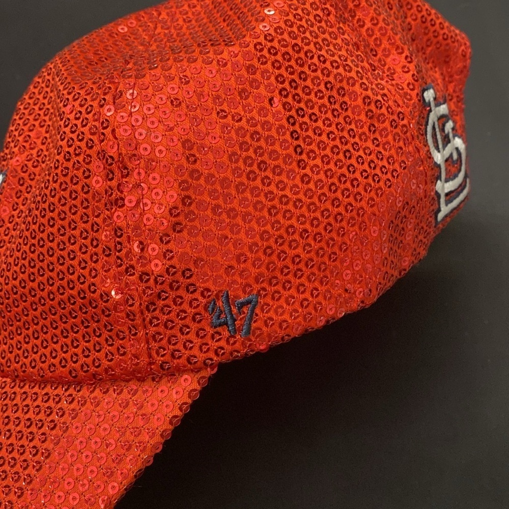 St. Louis Cardinals 47 Brand LIMITED EDITION BLING SEQUIN SPARKLE HAT MLB - Picture 8 of 12
